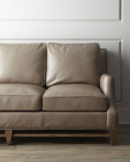 Gray Leather Sofa   