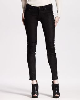 For All Mankind The Skinny Amber High Gloss Snake Print Jeans