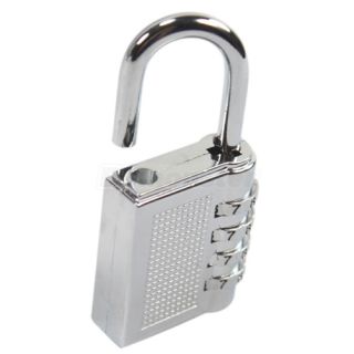  Password Lock Combination Zinc Alloy Padlock Silver Number Locks