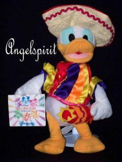 Mexico Mexican Donald Duck 8 Stuffed Plush Bean Bag Toy Paris Disney