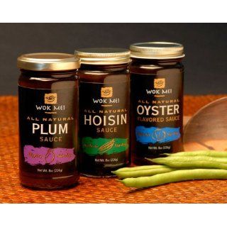 Wok Mei Variety Set of 3   Oyster, Hoisin and Plum Sauce   8oz Jars
