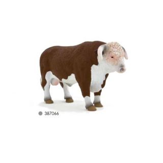 Mojo Collectible Animals Hereford Bull Plastic Male Cattle Cow Beef