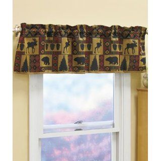 Lodge Cabin Rustic Decor Tapestry Valance Curtain Brand