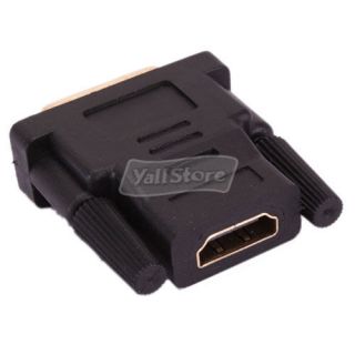 Converts the digital video signal from HDMI female to DVI male