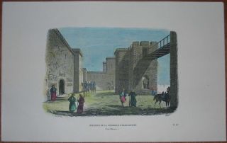 1843 Breton Print Halicarnassus Citadel Bodrum Turkey