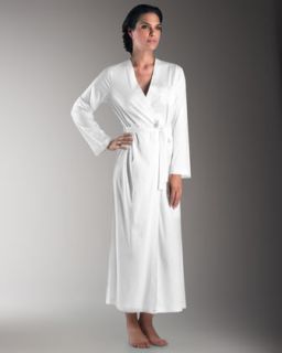 Hanro Diary Lace Inset Robe, White   