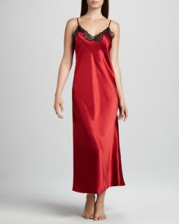  gown red available in red $ 165 00  long silk gown red