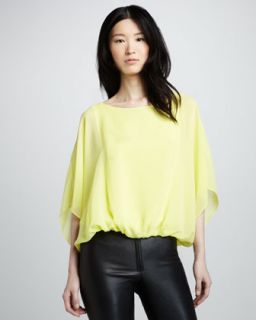 Boat Neckline Silk Top  