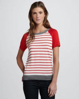  tee red available in fiery red $ 178 00 joie kadee striped tee red