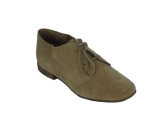 Breckelles Sandy 21 Taupe Lace up Oxford Flat Shoes