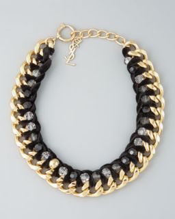 Yves Saint Laurent Velvet Chain Necklace   