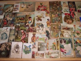 LOT/200+ LATE 1800s VICTORIAN TRADE CARDS*STOCK CARDS*VINTAGE PAPER