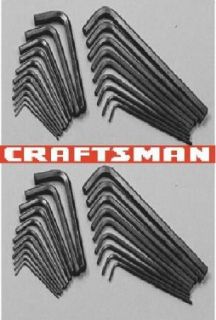 40pc CRAFTSMAN SAE   Metric Hex Keys New Hand Tools Allen Wrenches LOT