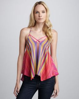  available in pink $ 128 00 amanda uprichard spyder rainbow stripe cami