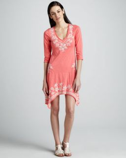 tess embroidered handkerchief dress $ 165 more colors available