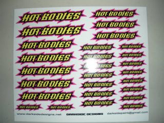 Custom Vinyl Printed Hot Bodies Decals