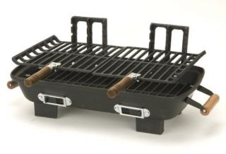  Allen 30052 Cast Iron Hibachi 10 by 18 inch Charcoal Grill