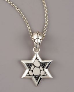 John Hardy Pure Lavafire Star of David Dog Tag   