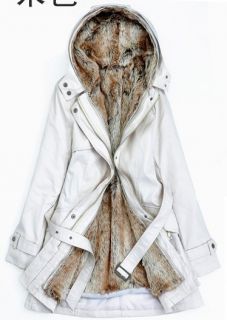  Women Fleece Faux Fur Winter Coat Hoodies Parka Overcoat Jacket