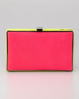 bcbgmaxazria thea evening clutch pink yellow $ 148