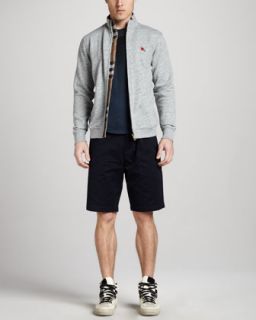 460Z Burberry Brit Check Trim Fleece Zip Jacket & Cotton Shorts