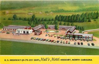 NC, Hickory, North Carolina, Mulls Motel, Aerial View, Ronoco Inc No