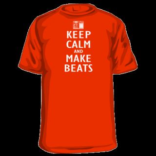 Keep Calm and Make Beats T Shirt MPC SP 1200 404 Pete R