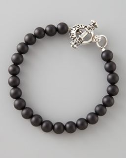  bead bracelet with logo toggle $ 155 00 king baby studio black onyx