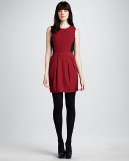  in flame red $ 285 00 theory sleeveless colorblock dress $ 285 00