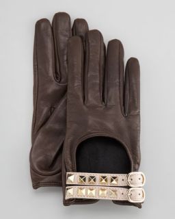 Burberry Studded Leather Gloves   