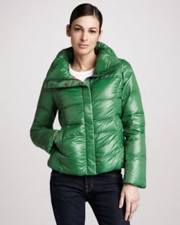  in cherry emerald $ 295 00 coatology contrast lined bomber puffer