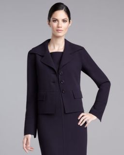 St. John Collection Double Face Crepe Boxy Jacket   