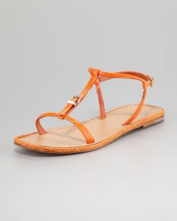 Orange Leather Sandal  