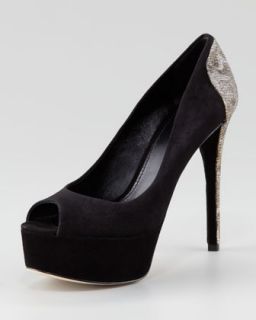  back suede pump available in black silver mult $ 350 00 b brian