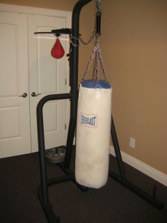 Station Punching Bag Stand with Heavy and Speed Bag