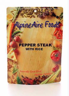   Pepper Steak w Rice 2 Serving Entree Freeze Dried Camping Food 10402
