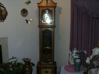 Vintage Emperor Model 101 High Bridge Grandfather Clock