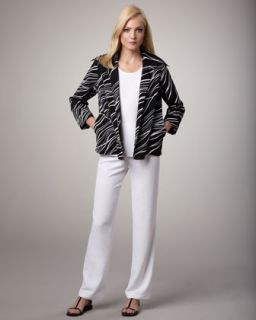 Eileen Fisher Matelasse Jacket, Silk Jersey Tank & Silk Georgette
