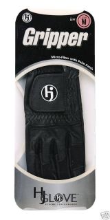  HJ Mens Gripper Golf Glove Black