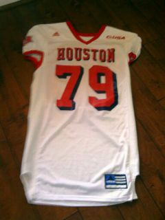 Houston Cougars Game issued Worn NCAA Football Jersey Adidas Mens 46