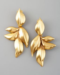 Aurelie Bidermann Ivy Leaf Earrings   