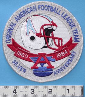Houston Oilers 25th Silver Anniversary Jersey Patch NFL Football 1984
