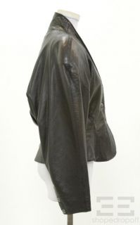 Michael Hoban for North Beach Leather Black Leather Snap Front Jacket