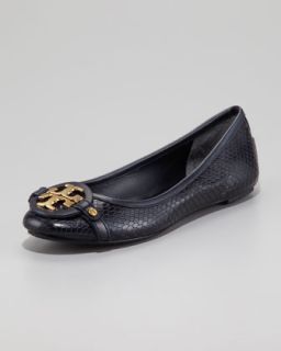  ballet flat navy available in navy $ 265 00 tory burch aaden snake