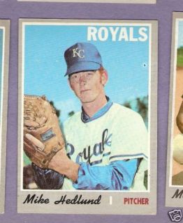 1970 Topps BB 187 Mike Hedlund Royals EX EX