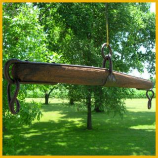 Antique Harness Horse Single Tree Wrought Iron Old Wood