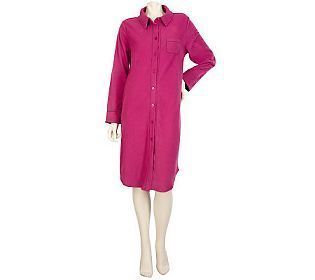 Carole Hochman 1x Fuchsia Microfleece Sleepshirt Robe Gown 18W 20W