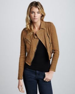 Free People Canvas Motorcycle Jacket   