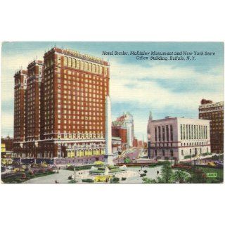1950s Vintage Postcard Hotel Statler, McKinley Monument