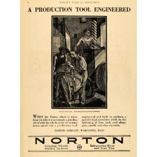 1929 Ad Norton Co. Arthur Covey Woodblock Engraving